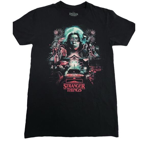 Stranger Things Drive-Into Experience T-Shirt XS | Netflix 2020 Promo Tee Black - Picture 1 of 6